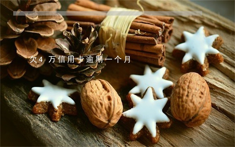 欠4万信用卡逾期一个月 欠4万信用卡逾期一个月