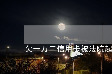 欠一万二信用卡被法院起诉 欠一万二信用卡被法院起诉