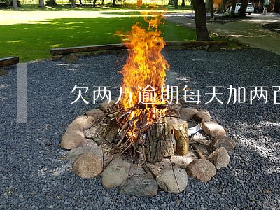 欠两万逾期每天加两百合理吗 欠两万逾期每天加两百合理吗