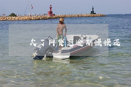 欠了网贷想逾期慢慢还 欠了网贷想逾期慢慢还