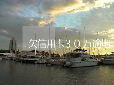 欠信用卡30万逾期一年多了 欠信用卡30万逾期一年多了