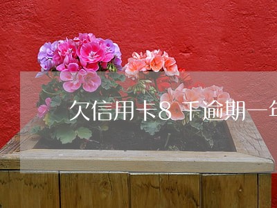 欠信用卡8千逾期一年 欠信用卡8千逾期一年