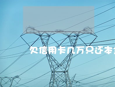 欠信用卡几万只还本金 欠信用卡几万只还本金