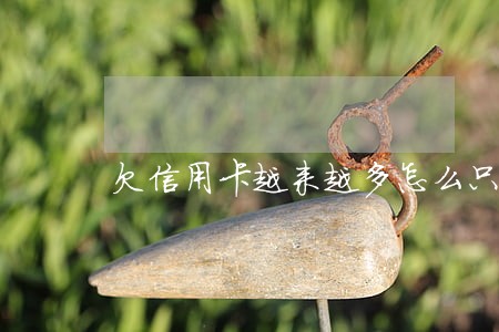 欠信用卡越来越多怎么只还本金 欠信用卡越来越多怎么只还本金
