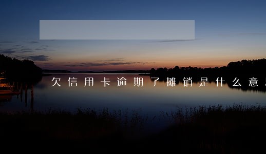 欠信用卡逾期了摊销是什么意思 欠信用卡逾期了摊销是什么意思