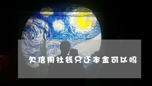 欠信用社钱只还本金可以吗 欠信用社钱只还本金可以吗