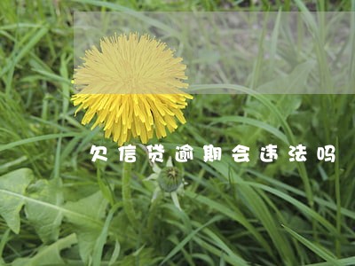 欠信贷逾期会违法吗 欠信贷逾期会违法吗