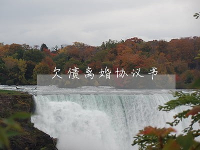 欠债离婚协议书 欠债离婚协议书