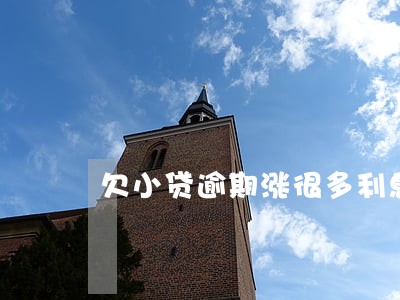 欠小贷逾期涨很多利息 欠小贷逾期涨很多利息