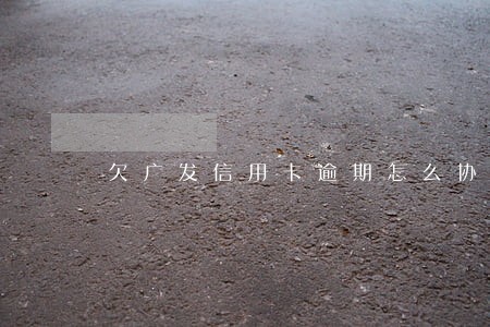欠广发信用卡逾期怎么协商还本金 欠广发信用卡逾期怎么协商还本金