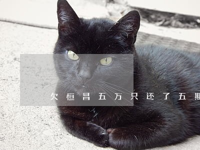 欠恒昌五万只还了五期逾期五年了 欠恒昌五万只还了五期逾期五年了