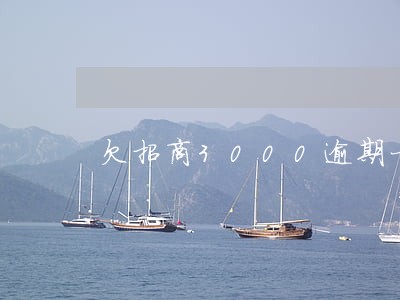 欠招商3000逾期一年未还款 欠招商3000逾期一年未还款