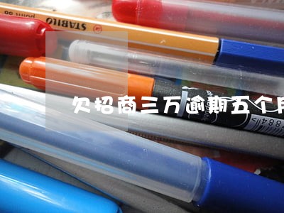 欠招商三万逾期五个月了