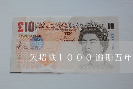 欠招联1000逾期五年 欠招联1000逾期五年