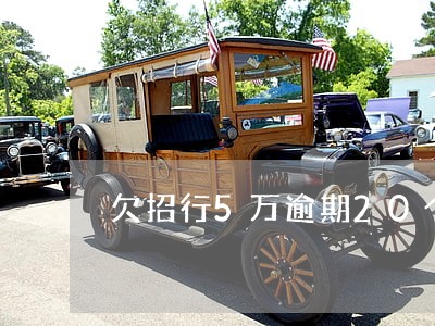 欠招行5万逾期20个月 欠招行5万逾期20个月