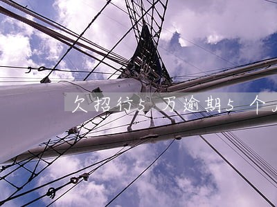 欠招行5万逾期5个月 欠招行5万逾期5个月