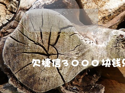 欠捷信3000块钱只还本金 欠捷信3000块钱只还本金