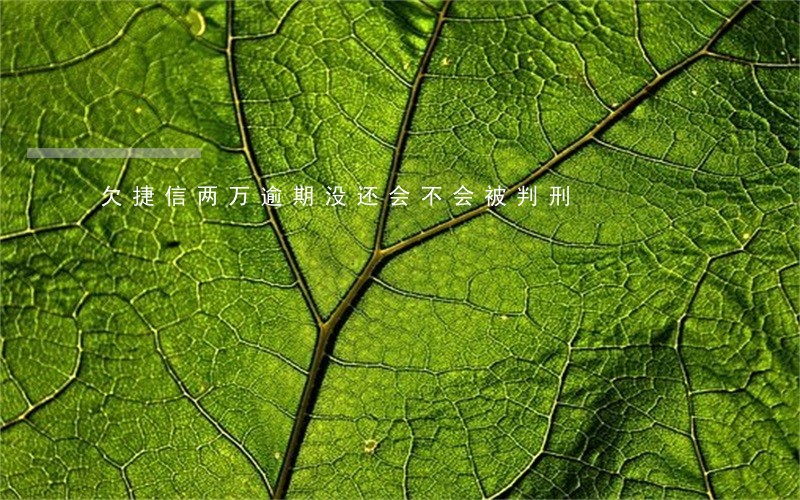欠捷信两万逾期没还会不会被判刑 欠捷信两万逾期没还会不会被判刑