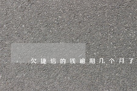 欠捷信的钱逾期几个月了