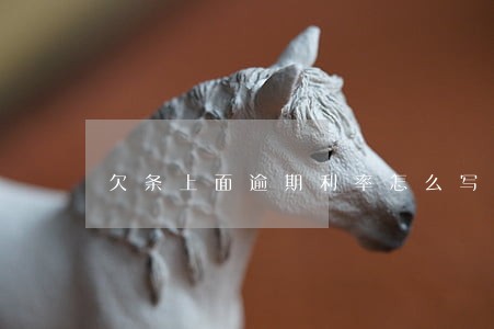 欠条上面逾期利率怎么写