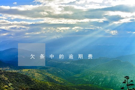 欠条中的逾期费 欠条中的逾期费