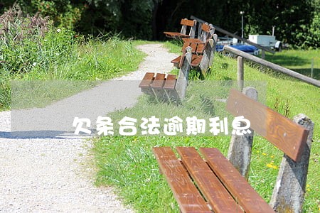 欠条合法逾期利息