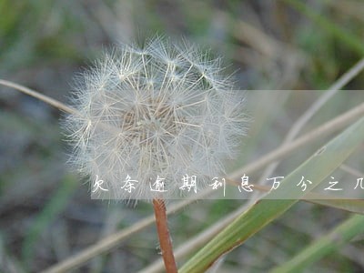 欠条逾期利息万分之几合法 欠条逾期利息万分之几合法