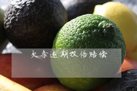欠条逾期双倍赔偿 欠条逾期双倍赔偿