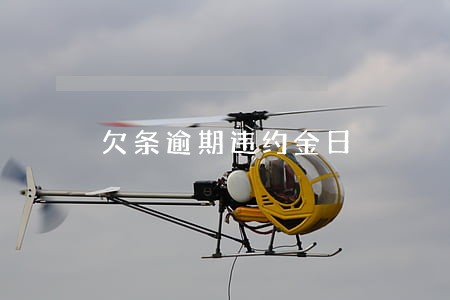 欠条逾期违约金日