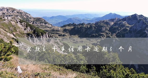 欠款6千多信用卡逾期5个月 欠款6千多信用卡逾期5个月