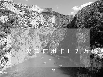 欠款信用卡12万逾期4月 欠款信用卡12万逾期4月