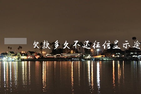 欠款多久不还征信显示逾期 欠款多久不还征信显示逾期