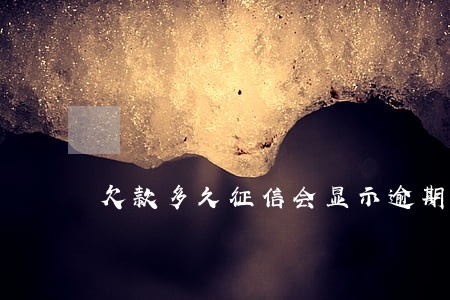 欠款多久征信会显示逾期 欠款多久征信会显示逾期