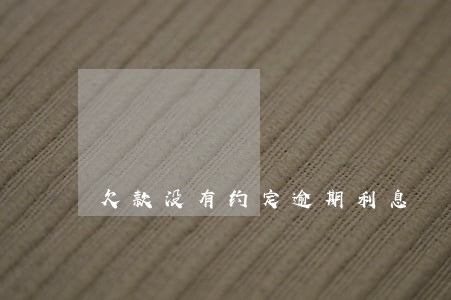 欠款没有约定逾期利息 欠款没有约定逾期利息