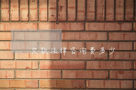 欠款法律咨询费多少 欠款法律咨询费多少