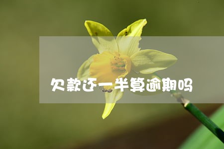 欠款还一半算逾期吗 欠款还一半算逾期吗
