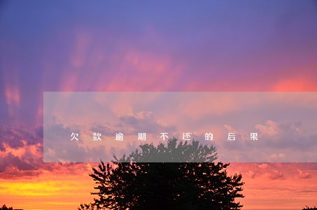 欠款逾期不还的后果 欠款逾期不还的后果