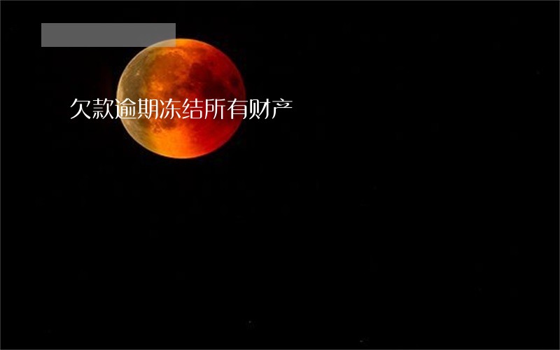 欠款逾期冻结所有财产 欠款逾期冻结所有财产