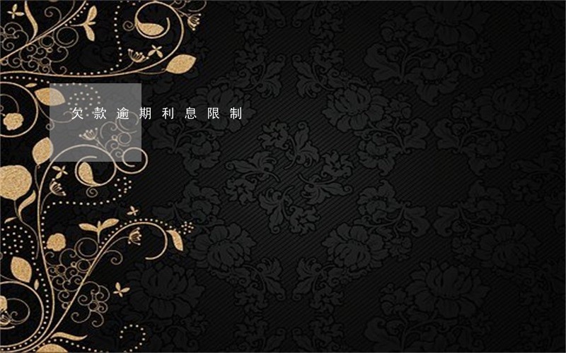 欠款逾期利息限制 欠款逾期利息限制