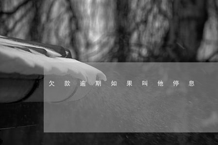 欠款逾期如果叫他停息 欠款逾期如果叫他停息