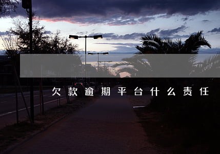 欠款逾期平台什么责任 欠款逾期平台什么责任