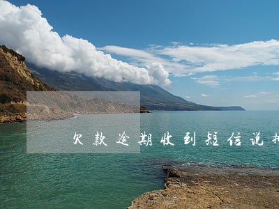 欠款逾期收到短信说排期上庭