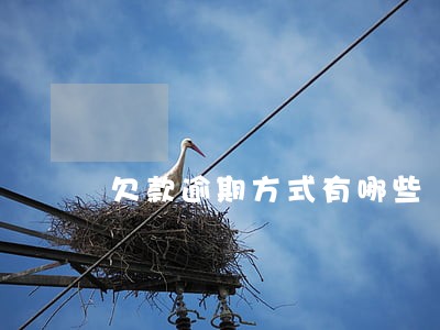 欠款逾期方式有哪些 欠款逾期方式有哪些