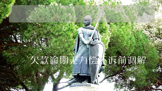 欠款逾期无力偿还诉前调解 欠款逾期无力偿还诉前调解