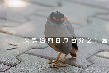欠款逾期日息百分之二怎么算 欠款逾期日息百分之二怎么算