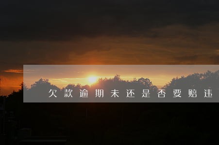 欠款逾期未还是否要赔违约金 欠款逾期未还是否要赔违约金