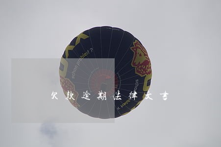 欠款逾期法律文书 欠款逾期法律文书