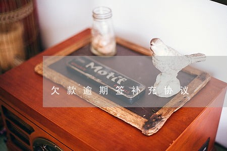 欠款逾期签补充协议 欠款逾期签补充协议