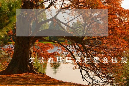 欠款逾期联系村委会违规吗 欠款逾期联系村委会违规吗