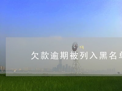 欠款逾期被列入黑名单 欠款逾期被列入黑名单